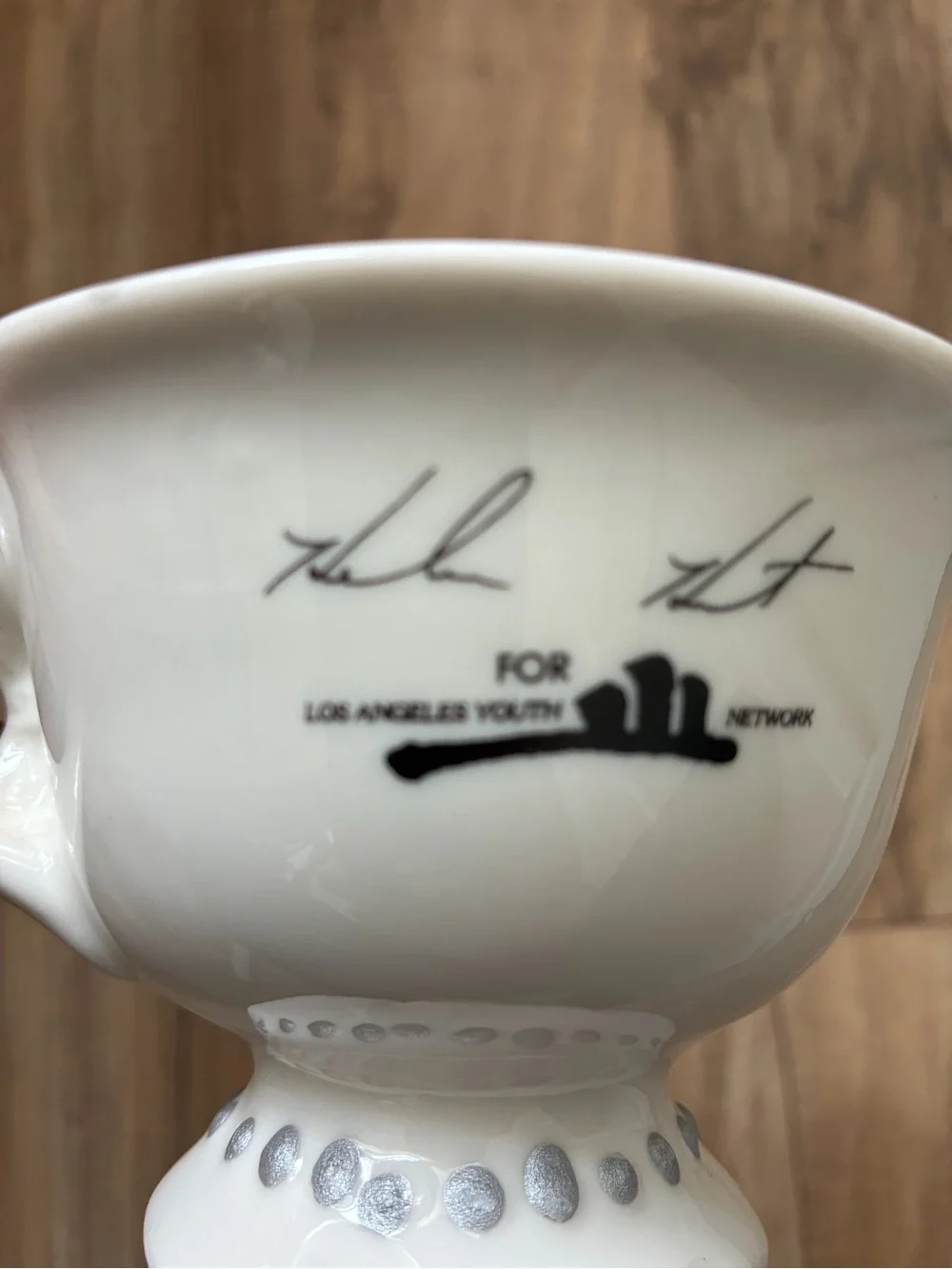 Baileys White Wink Face Teacup and Creamer Set 8 boy or girl